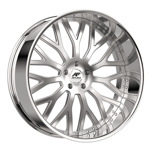 Amani Sorleno 22x9 / 10 1 / 5 Pocketed Blank 5x Brush Center Chrome Lip SOR2291035PBFRBCR