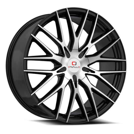 CAVALLO CLV-45 26X9.5 18 BLANK GLOSS BLACK & MACHINED