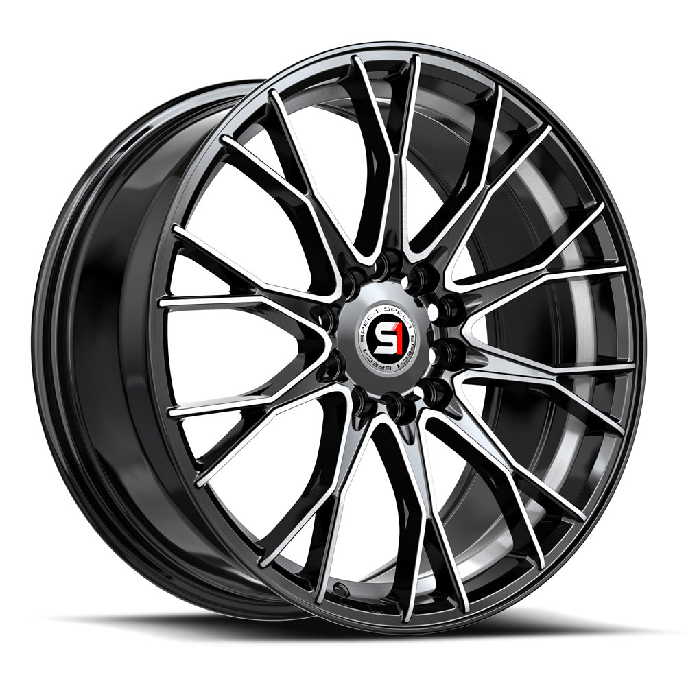Spec-1 SP-59 18x8 38 5x110/5x114.3 Gloss Black & Machined & Undercut SP-591883538BMU