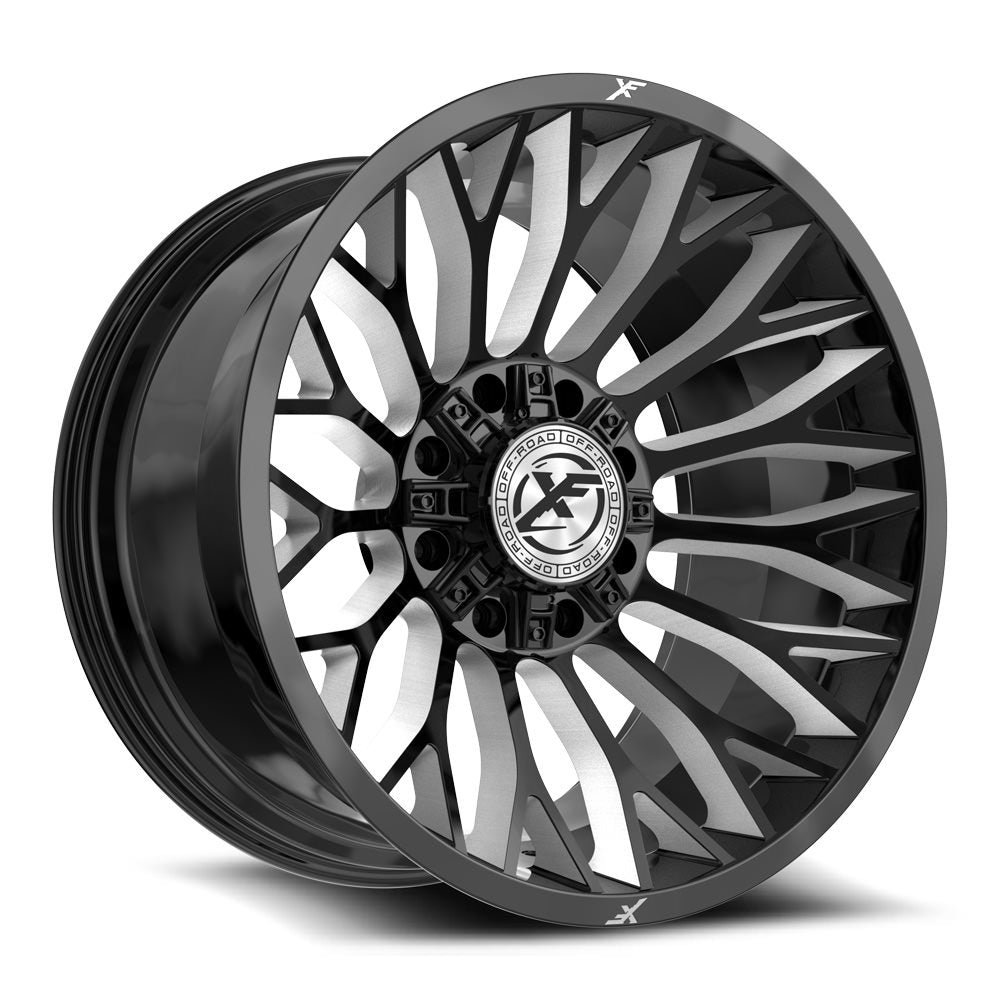 XF Off-Road XF-237 24x12 -44 8x165.1/8x170 Gloss Black & Milled XF-237241281651170-44GBM