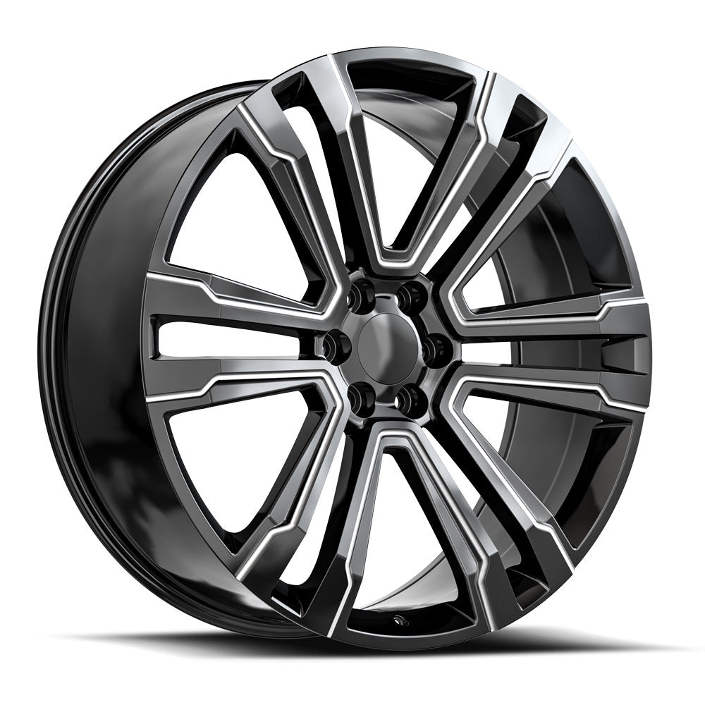 O.E. REVOLUTION G-10 22X9 31 6X139.7 GLOSS BLACK & MILLED