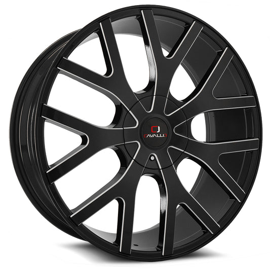 Cavallo CLV-15 18x8 35 5x112/5x114.3 Gloss Black & Milled CLV-15188051121143+35BMW