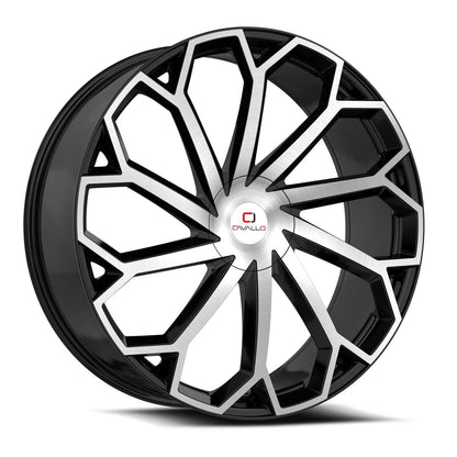 CAVALLO CLV-51 20X8.5 35 5X110/5X114.3 GLOSS BLACK & MACHINED