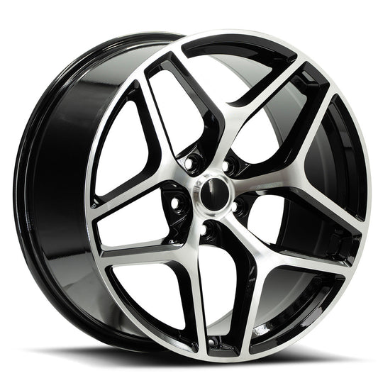 O.E. REVOLUTION Z28 20X10 23 5X120 GLOSS BLACK & MACHINED