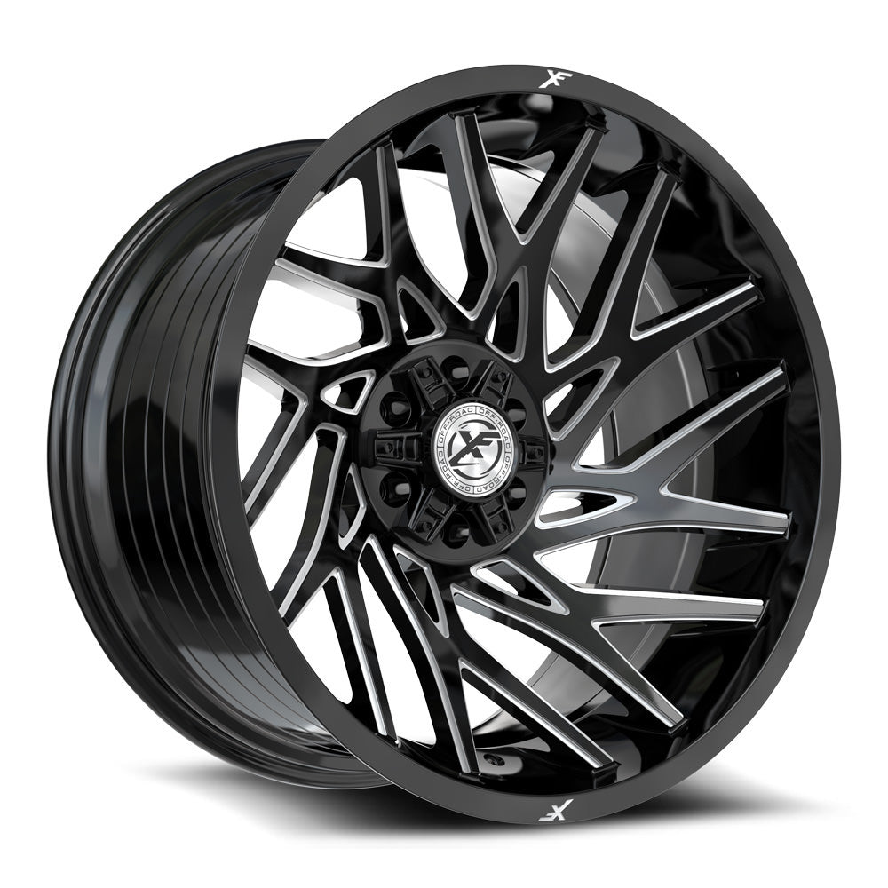 XF Off-Road XF-229 22x10 -18 5x127/5x139.7 Gloss Black & Milled XF-229221051271397-18GBM
