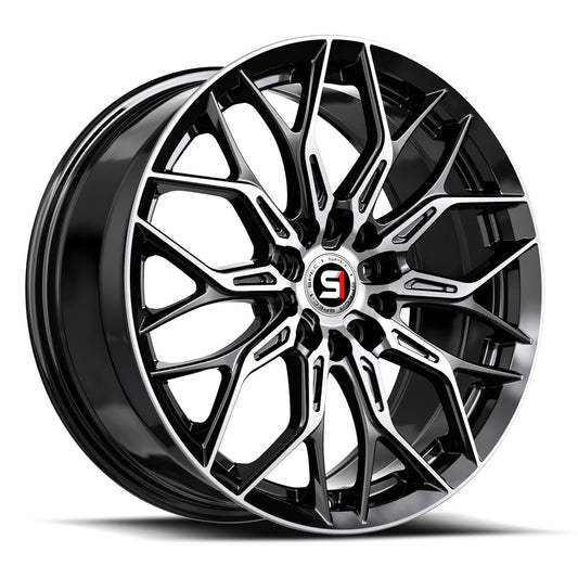 Spec-1 SP-57 17x7.5 42 5x112/5x114.3 Gloss Black & Machined SP-5717753642BM