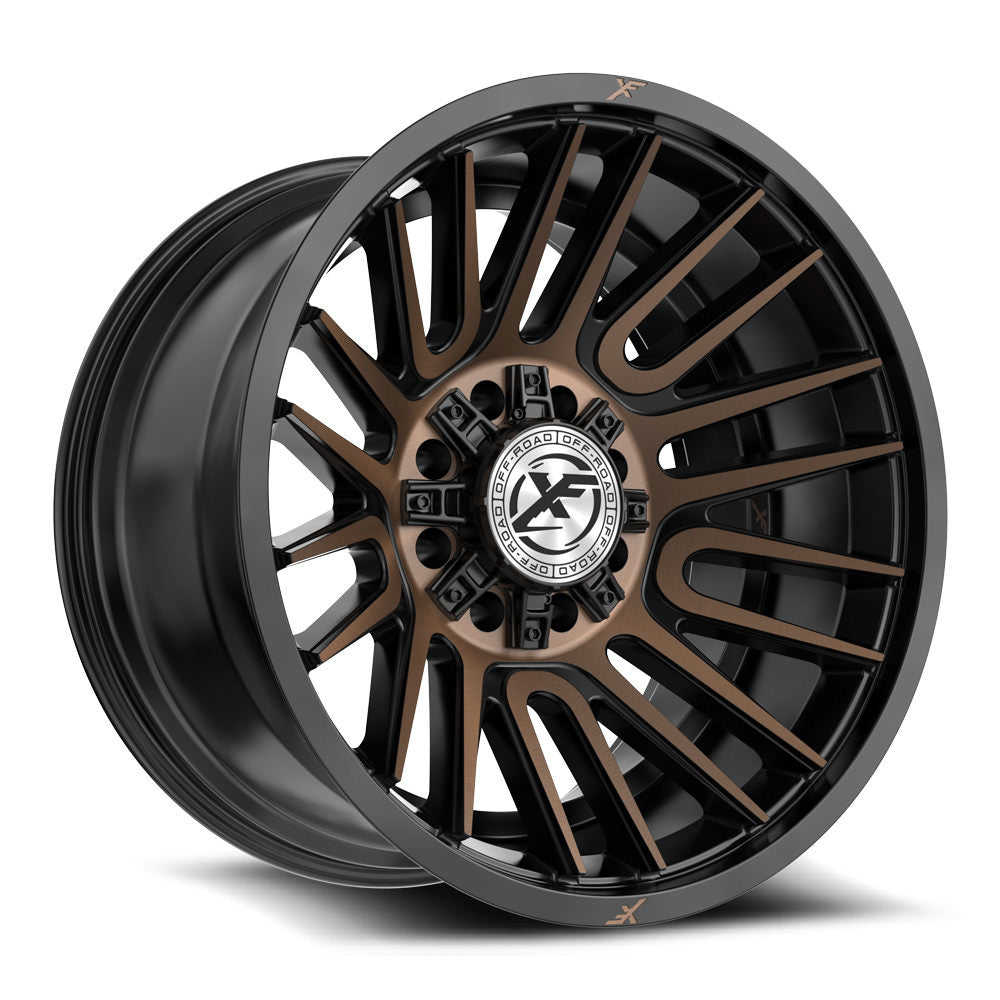 XF Off-Road XF-234 22x12 -44 8x165.1/8x170 Satin Black & Bronze Machined Double Dark Tint XF-234221281651170-44SBMZDT
