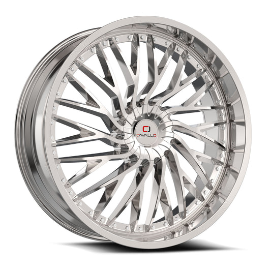 Cavallo CLV-43 22x8.5 38 5x114.3/5x120 Nano Chrome CLV-43228551143120+38NC