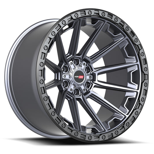 Vortek VRT-601-R 18x9 0 6x135/6x139.7 Matte Titanium With Black Bead Ring 601189570MTBR-R