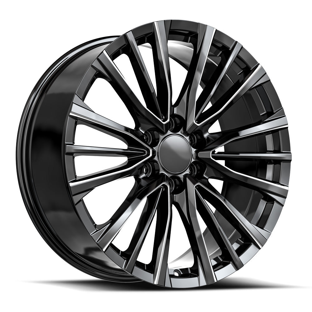 O.E. REVOLUTION CAD-36 24X10 31 6X139.7 GLOSS BLACK & MILLED