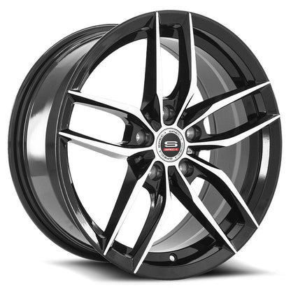 SPEC-1 SP-50 17X7.5 38 5X114.3 GLOSS BLACK & MACHINED
