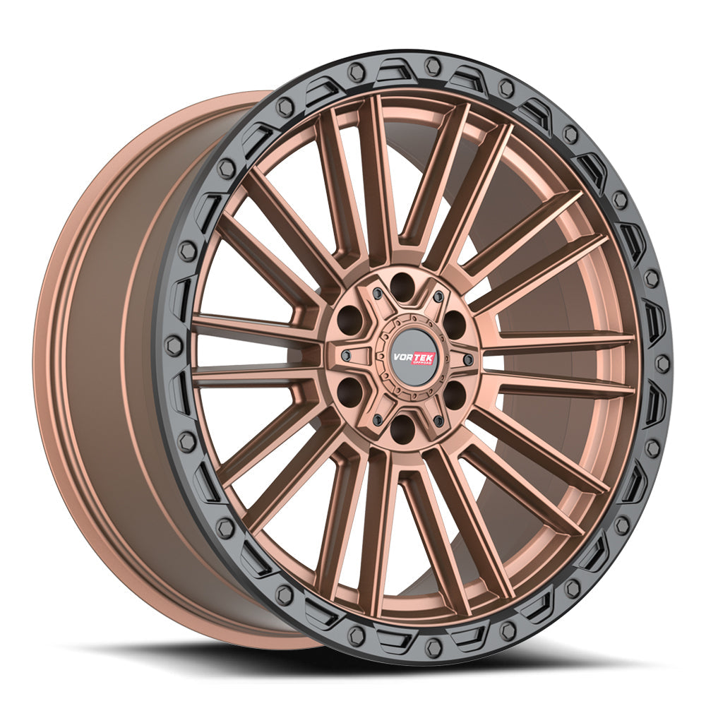 VORTEK VRT-604 22X10 -18 6X135/6X139.7 MATTE BRONZE WITH BLACK BEAD RING