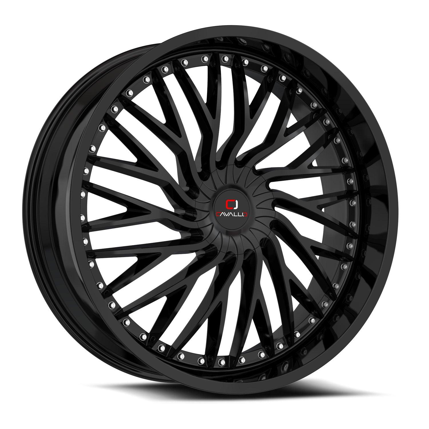 CAVALLO CLV-43 22X9.5 25 6X135/6X139.7 GLOSS BLACK