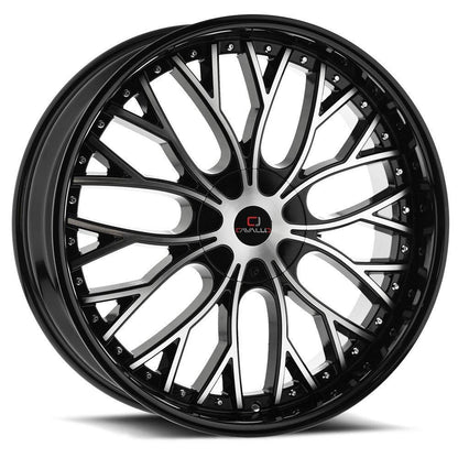 CAVALLO CLV-33 22X9.5 17 6X135/6X139.7 GLOSS BLACK & MACHINED