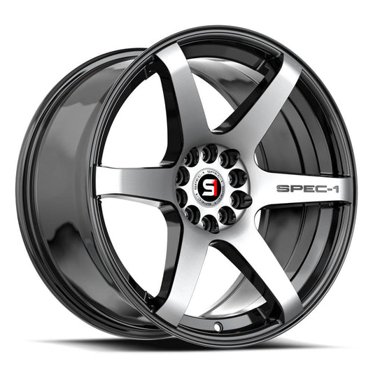 Spec-1 SPT-32 18x9 38 5x100/5x114.3 Gloss Black & Machined SPT-321892338BM