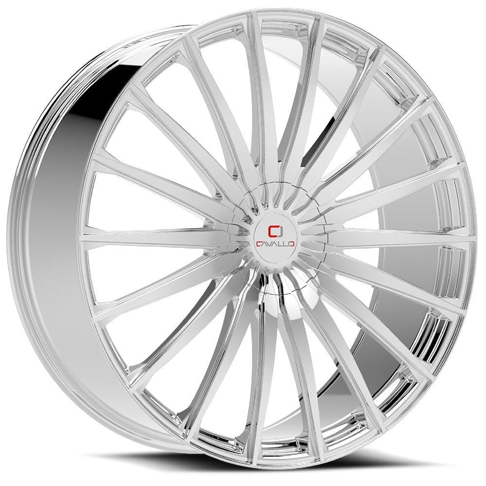 CAVALLO CLV-34 22X9.5 15 BLANK 5X/6X CHROME