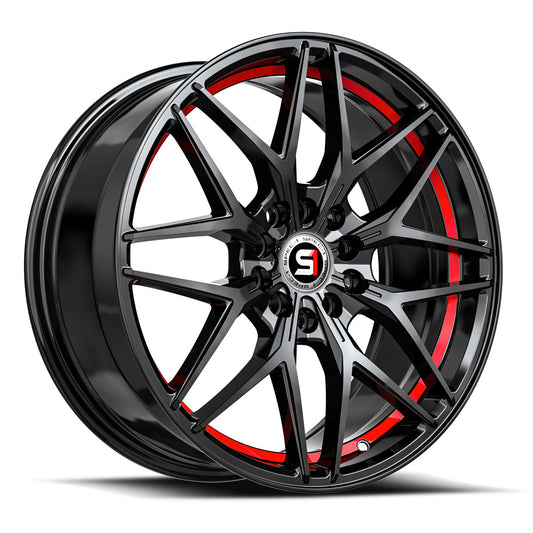Spec-1 SP-60 18x8 38 5x100/5x114.3 Gloss Black & Red Undercut SP-601882338GBRU