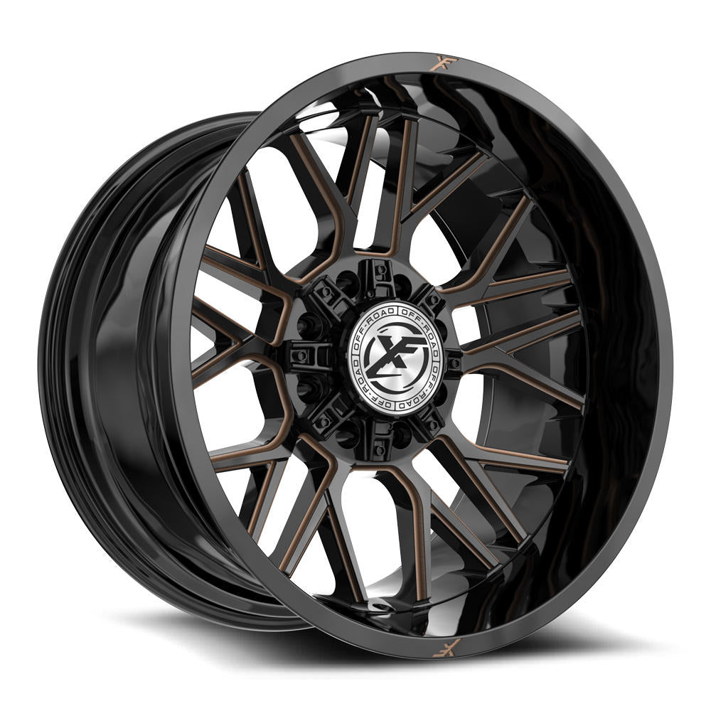 XF Off-Road XF-235 20x10 -24 8x165.1/8x170 Gloss Black & Bronze Milled XF-235201081651170-24GBZM