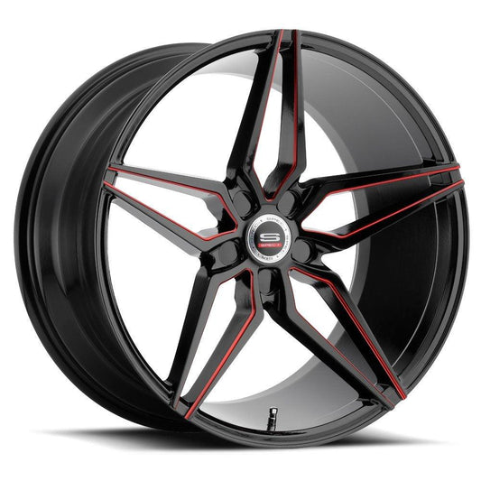 SPEC-1 SPM-81 22X10.5 20 BLANK 5X GLOSS BLACK & RED MACHINED
