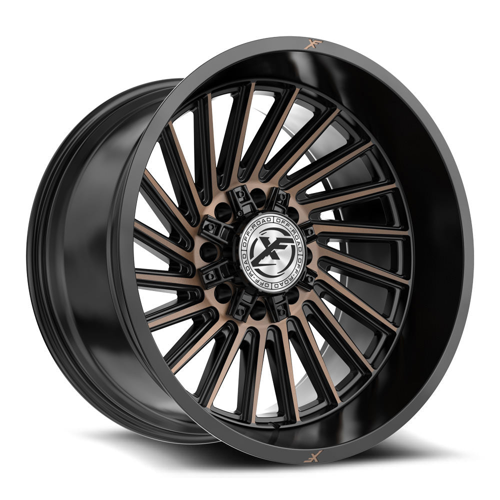 XF Off-Road XF-239 22x12 -44 8x170/8x180 Satin Black & Bronze Machined Double Dark Tint XF-23922128170180-44SBMZDT