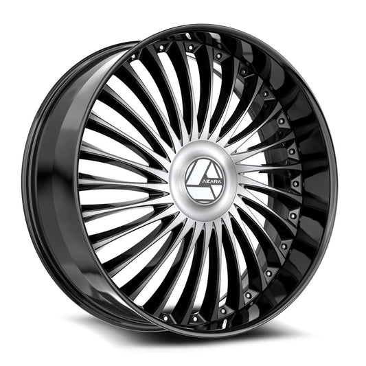 AZARA AZX-103 22X8.5 38 5X114.3/5X120 GLOSS BLACK & MACHINED