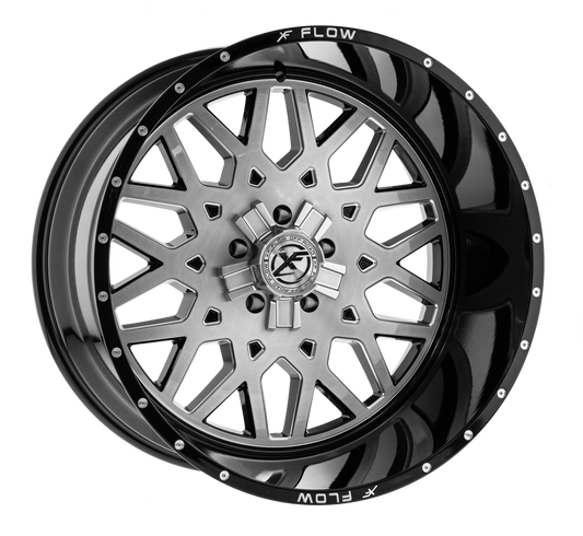 XFX Flow XFX-307 26x12 -44 6x135/6x139.7 Brushed & Milled With Black Lip XFX-N-307261261351397-44GBBRMW