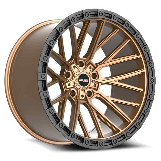 Vortek VRT-608 20x10 -12 5x127/5x139.7 Matte Bronze With Black Bead Ring 608201043-12MZBR