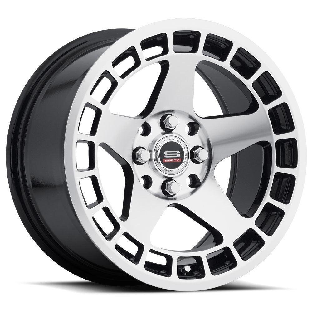 SPEC-1 SPT-901 15X8 20 4X100 GLOSS BLACK & MACHINED
