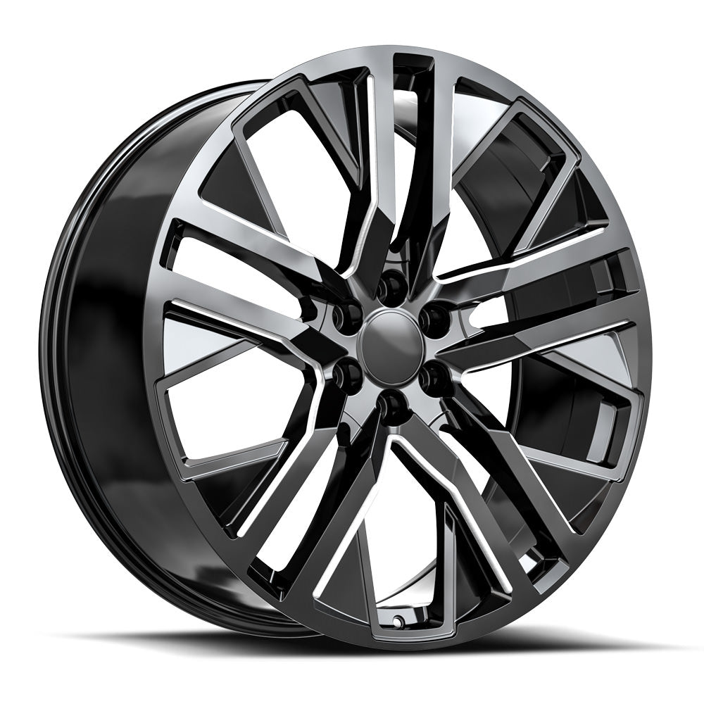 O.E. REVOLUTION D-36 22X9.0 31 6X139.7 GLOSS BLACK & MILLED