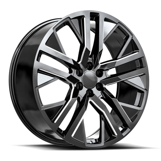 O.E. REVOLUTION D-36 22X9.0 31 6X139.7 GLOSS BLACK & MILLED