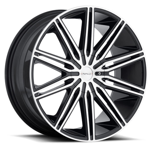 Cavallo CLV-10 22x9.5 15 5x115/5x120 Gloss Black & Machined CLV-1022955115120+15BM