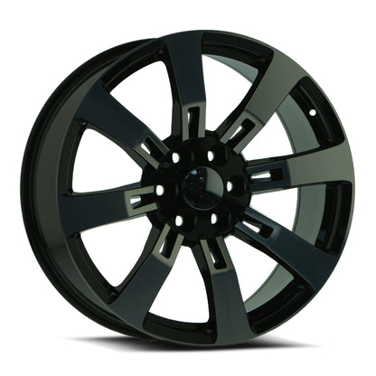 O.E. REVOLUTION G-02 26X10 31 6X139.7 GLOSS BLACK & MACHINED