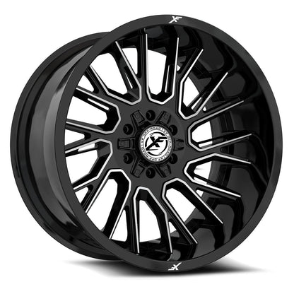 XF OFF-ROAD XF-230 17X9 12 6X135/6X139.7 GLOSS BLACK & MACHINED