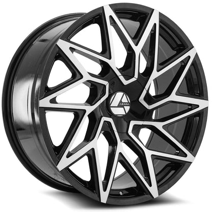 AZARA AZA-511 22X9.5 25 5X135 GLOSS BLACK & MACHINED