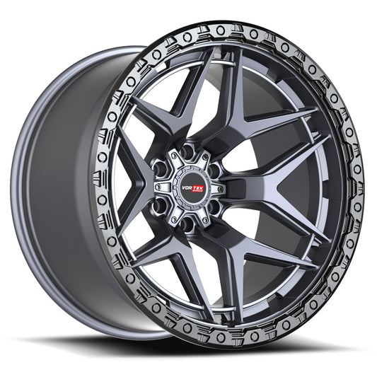 Vortek VRT-603 20x9 0 6x135/6x139.7 Matte Titanium With Black Bead Ring 603209570MTBR