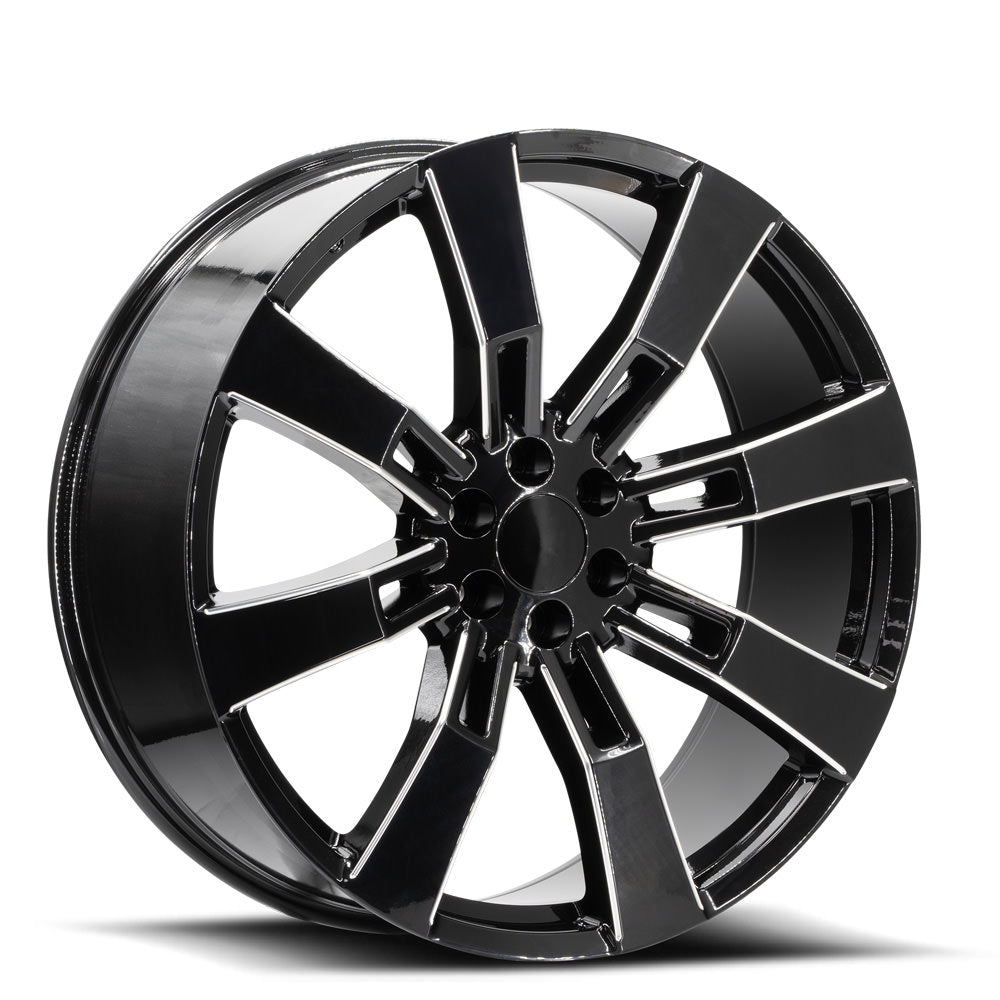 O.E. REVOLUTION G-02 24X10 31 6X139.7 GLOSS BLACK & MILLED