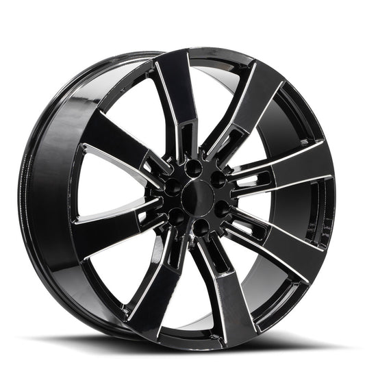 O.E. REVOLUTION G-02 24X10 31 6X139.7 GLOSS BLACK & MILLED