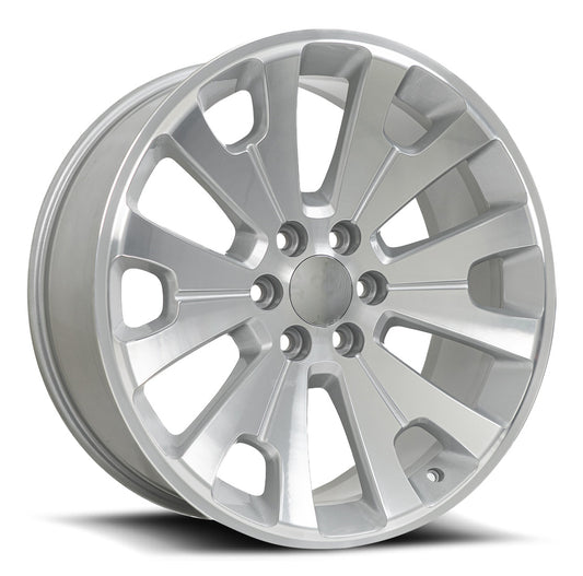 O.E. REVOLUTION G-12 22X9 31 6X139.7 SILVER & MACHINED