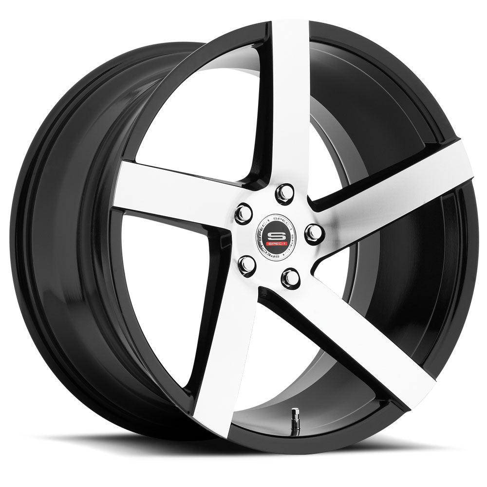 SPEC-1 SPM-80 22X10.5 20 5X120 GLOSS BLACK & MACHINED