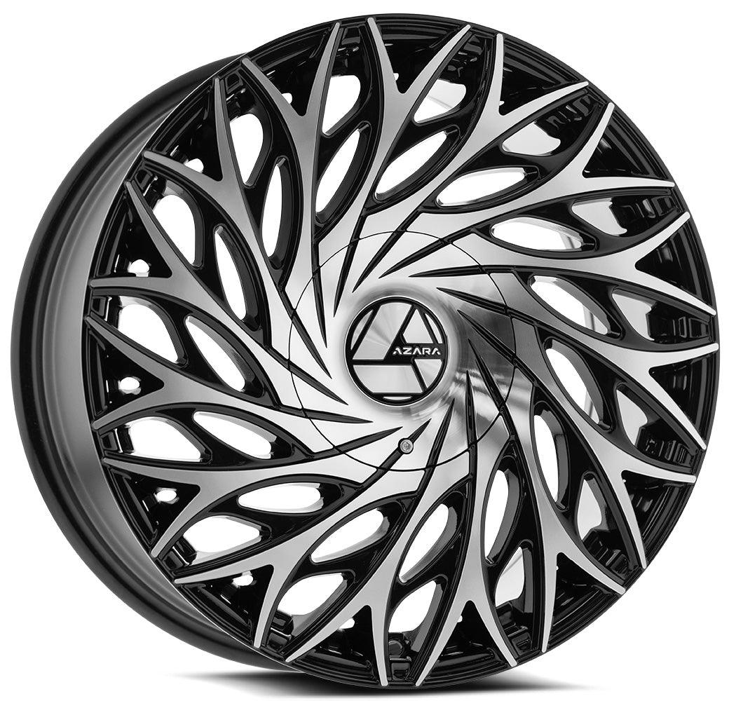 AZARA AZA-525 24X9 32 5X115/5X120 GLOSS BLACK & MACHINED