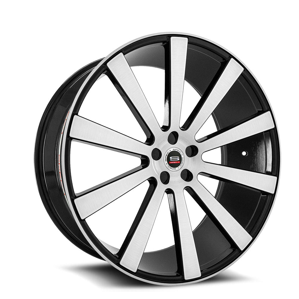 Spec-1 SPL-002 20x9 32 5x120 Gloss Black & Brushed SPL20220901832GBB
