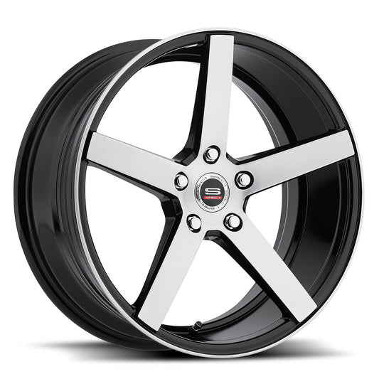 Spec-1 SP-36 20x8.5 38 5x114.3 Gloss Black & Brushed SP3620851638GBU