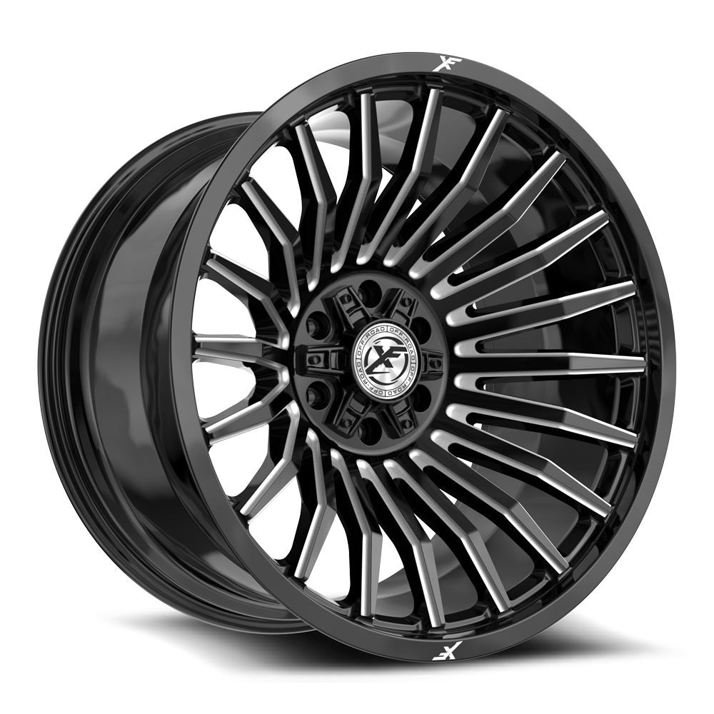 XF Off-Road XF-231 24x12 -44 6x135/6x139.7 Gloss Black & Milled XF-231241261351397-44GBM