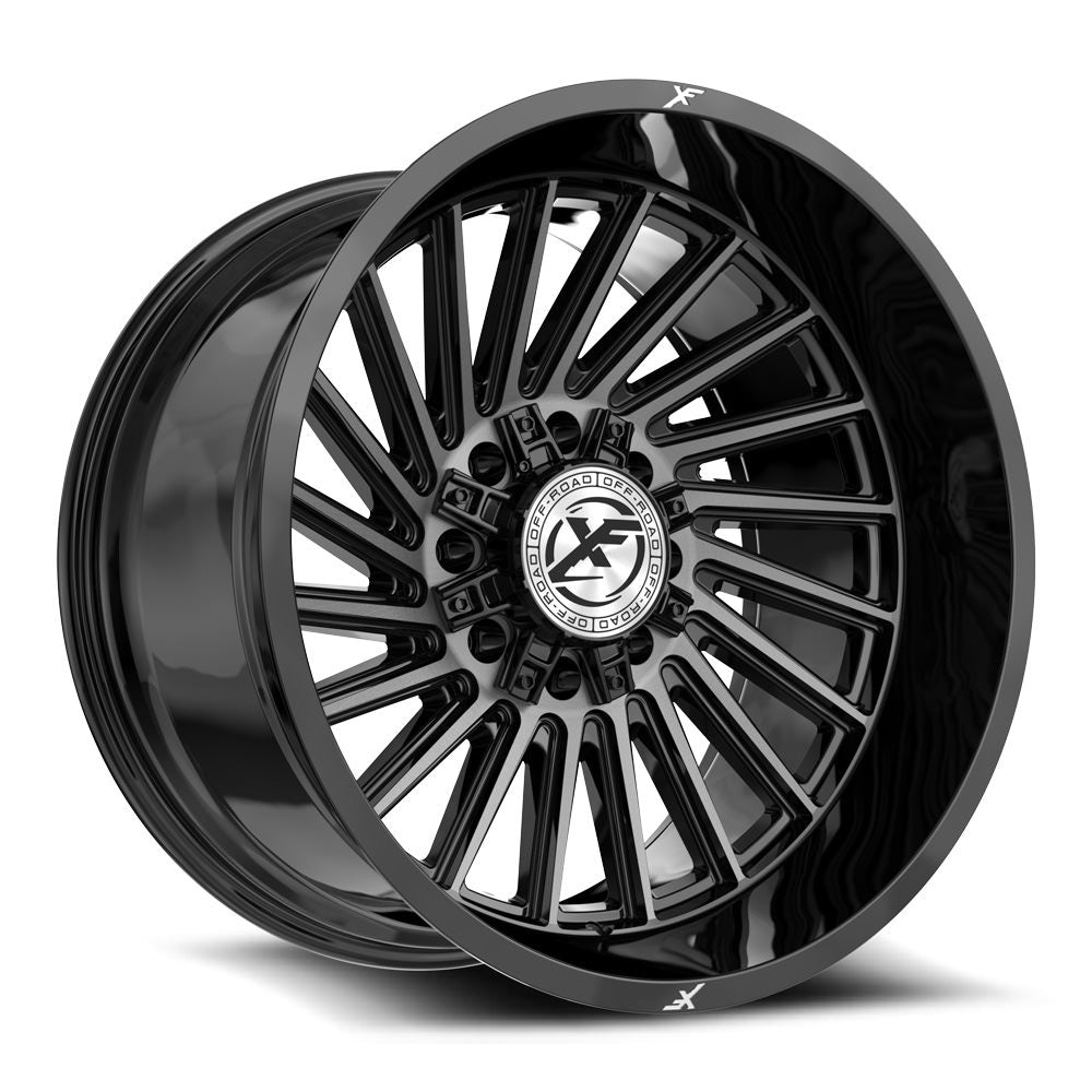 XF Off-Road XF-239 20x10 -12 8x165.1/8x180 Gloss Black & Brushed Double Dark Tint XF-239201081651180-12GBBRDDT