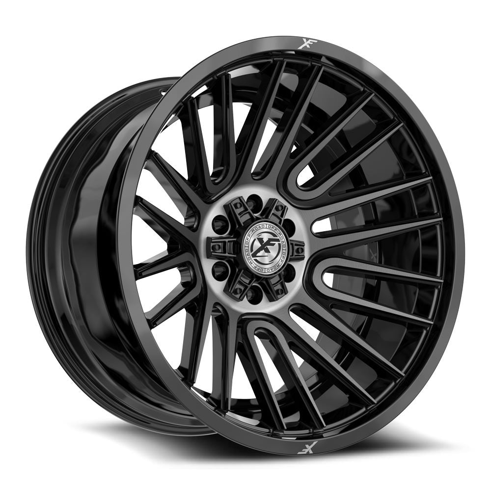 XF Off-Road XF-234 22x12 -44 6x135/6x139.7 Gloss Black & Brushed Double Dark Tint XF-234221261351397-44GBUDT