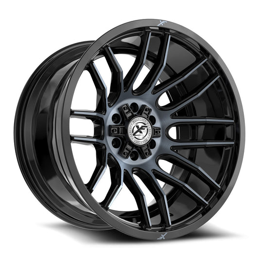 XF Off-Road XF-232 20x9 12 6x135/6x139.7 Gloss Black & Machined Titanium Double Dark Tint XF-232209061351397+12BMTDT