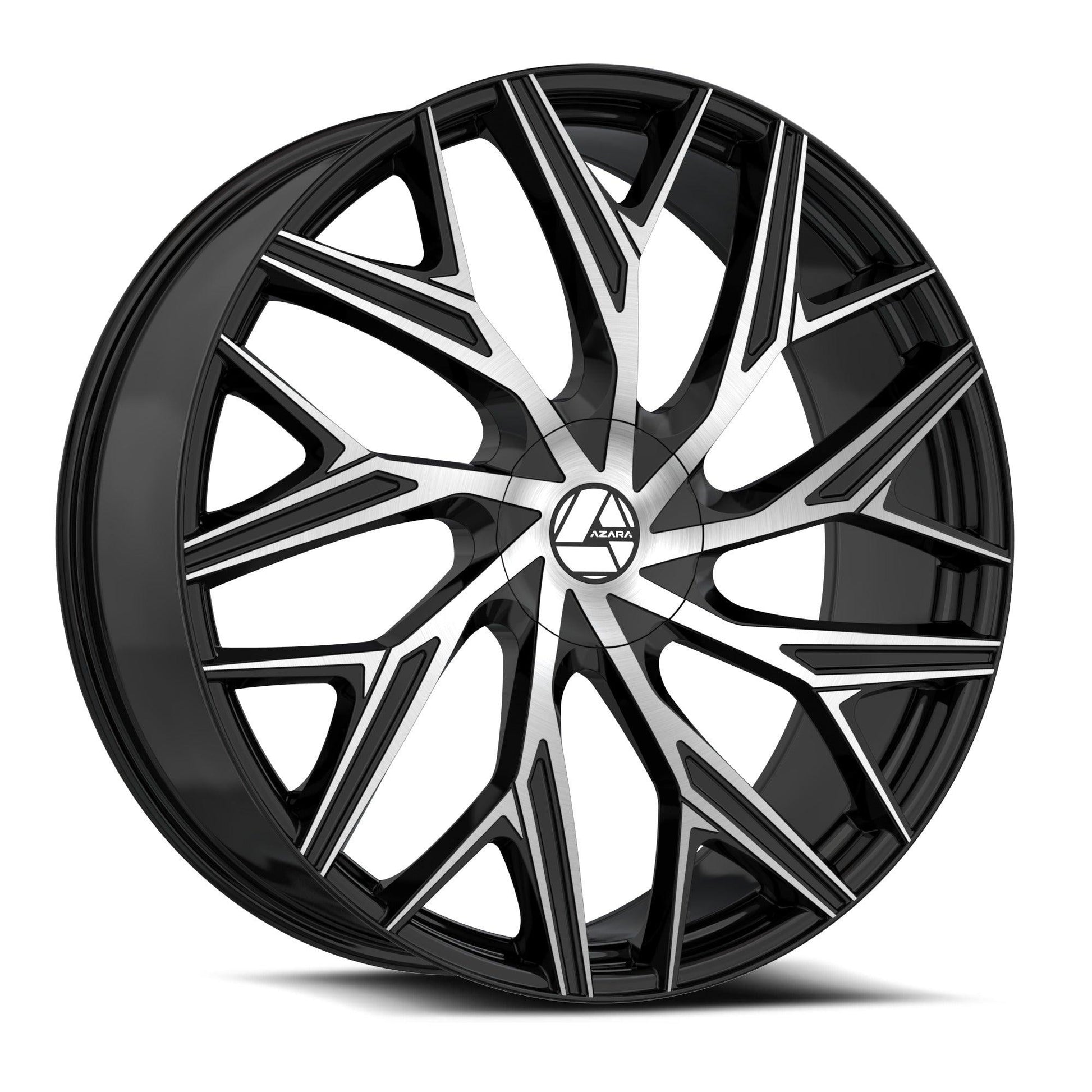 AZARA AZA-527 24X9 15 5X115/5X120 GLOSS BLACK & MACHINED
