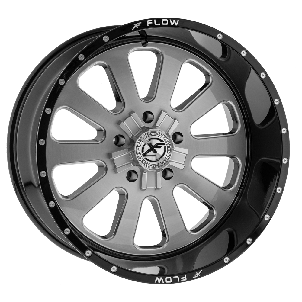 XFX Flow XFX-302 24x12 -44 5x127/5x139.7 Brushed & Milled With Black Lip XFX-302241251271397-44GBBRMW