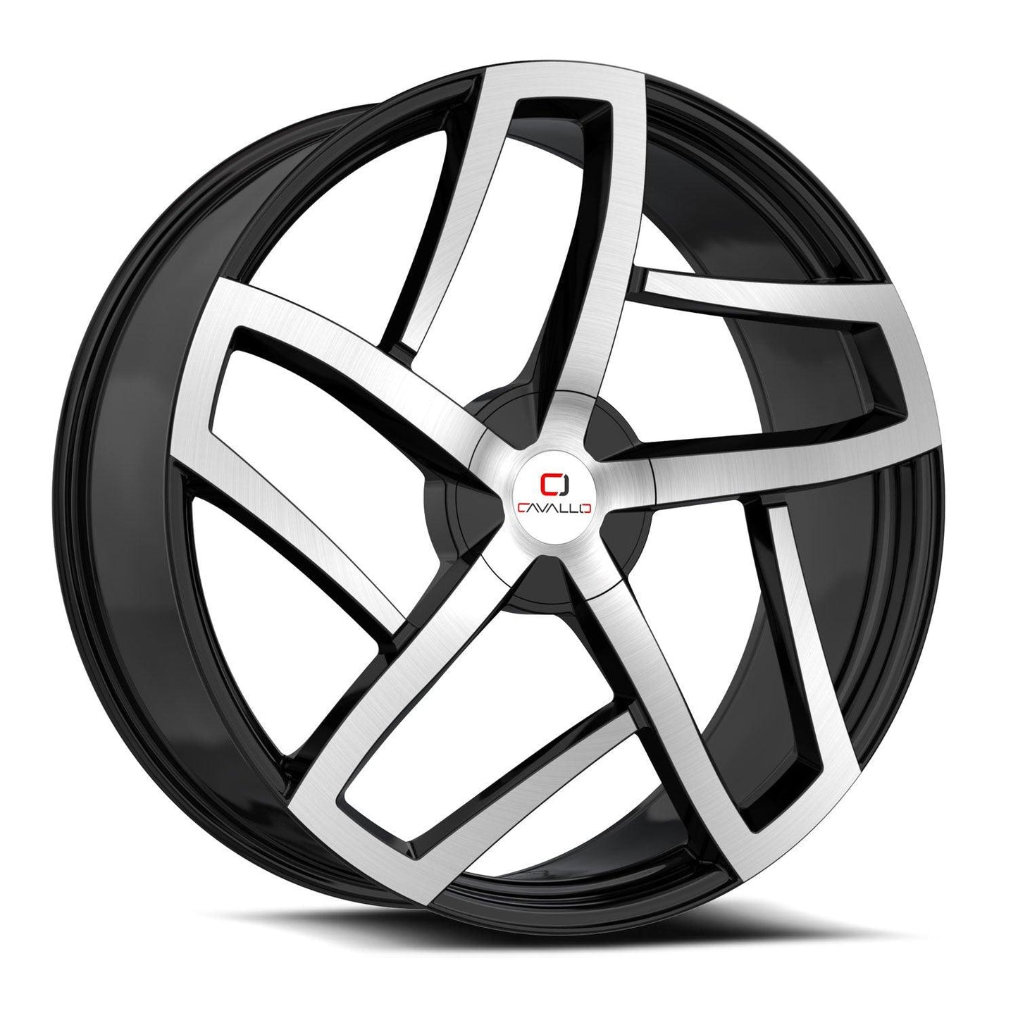 CAVALLO CLV-50 20X8.5 35 5X114.3/5X120 GLOSS BLACK & MACHINED