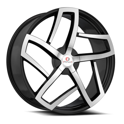 CAVALLO CLV-50 20X8.5 35 5X114.3/5X120 GLOSS BLACK & MACHINED